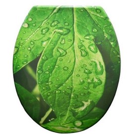 Duroplast WC ülőke  -Zöld levél